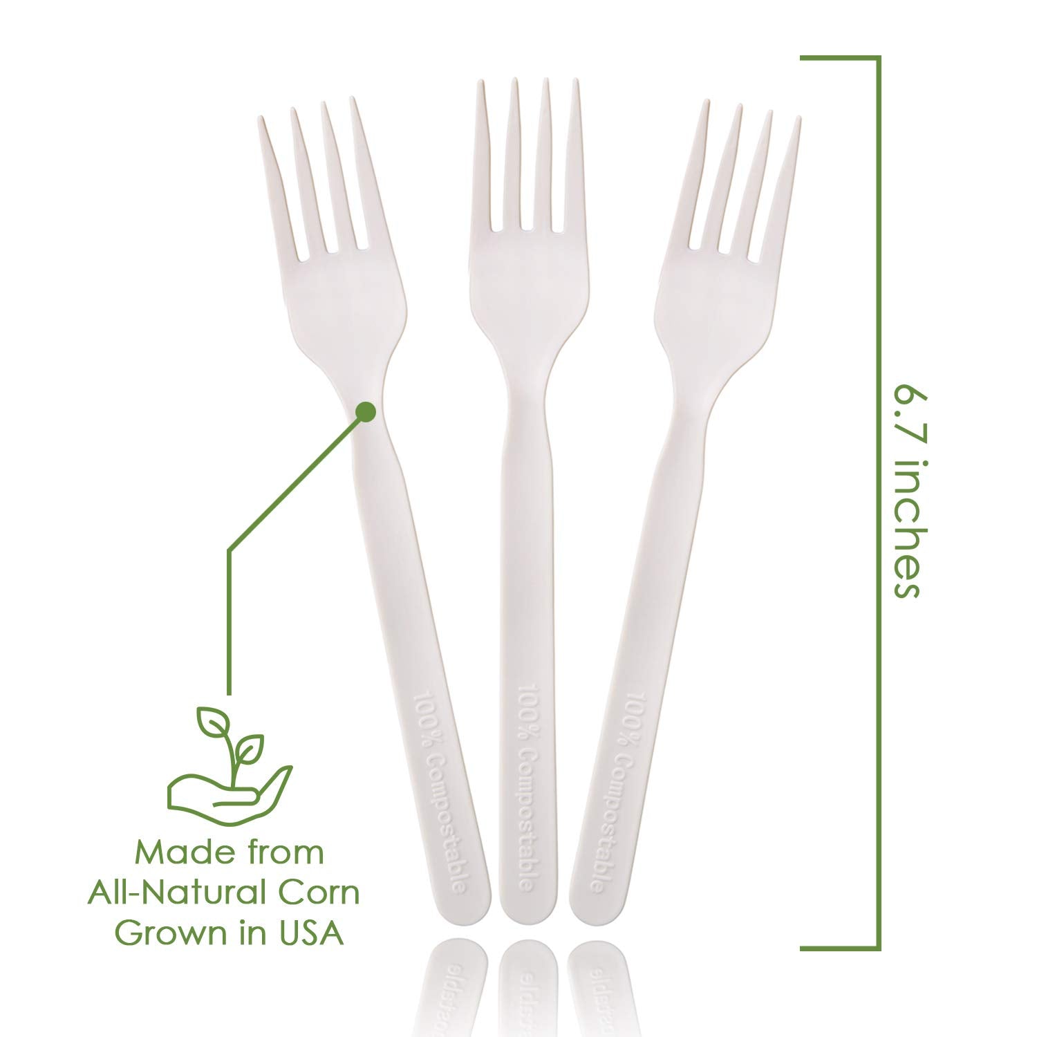 Ecovita Compostable Forks in Tray | Eco Friendly Utensils

