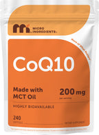 Micro Ingredients CoQ10 Softgels with Coconut MCT Carrier