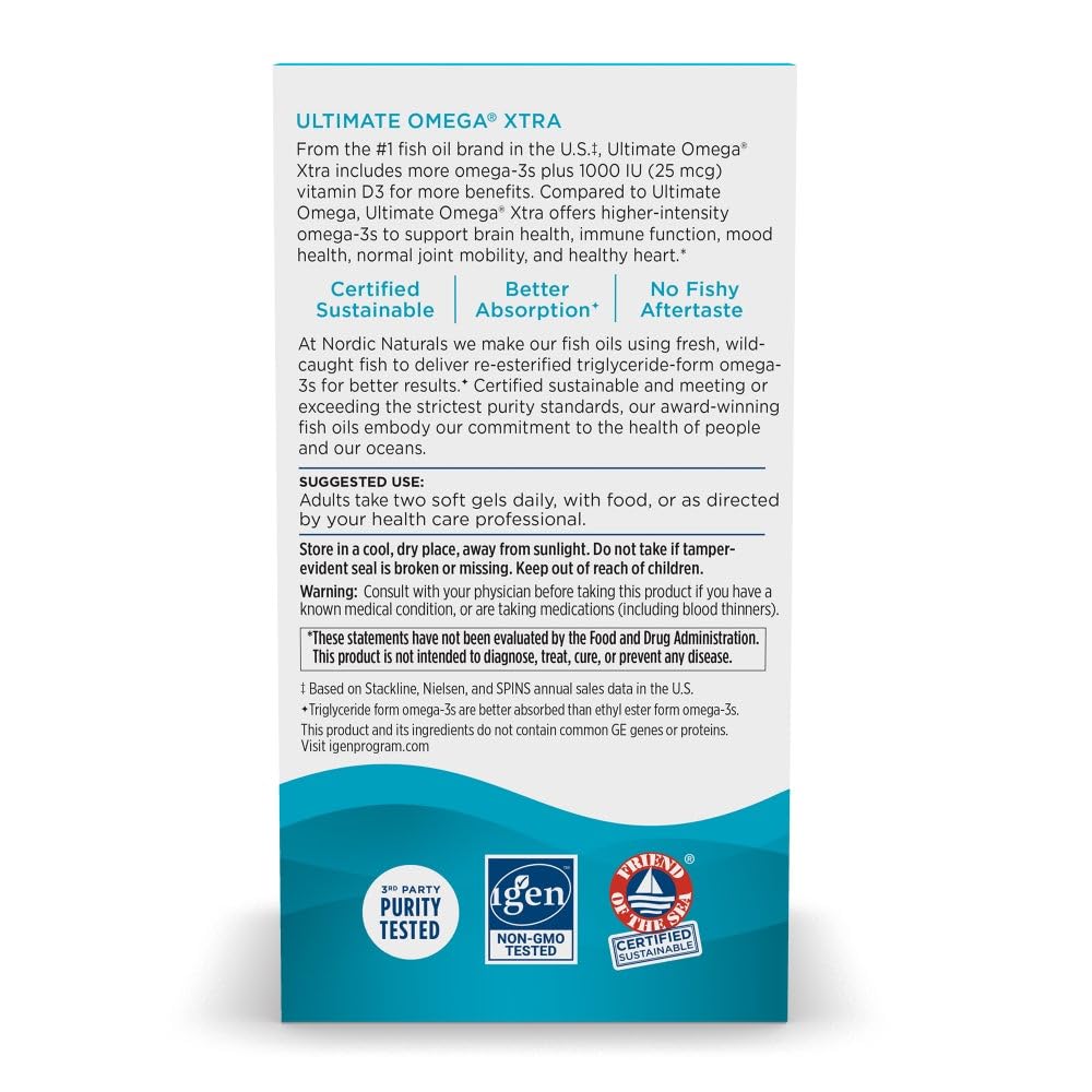 Nordic Naturals Ultimate Omega Xtra Omega-3 Fish Oil

