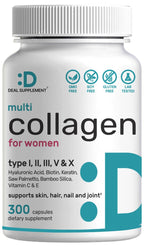Multi-Collagen Peptide Complex Supplement Hair & Joints

