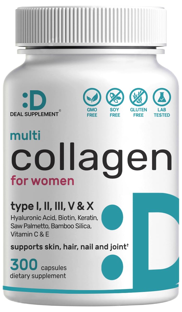 Multi-Collagen Peptide Complex Supplement Hair & Joints

