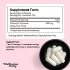 NAC 600 mg by Wholesome Story | Liver, Lung & Fertility

