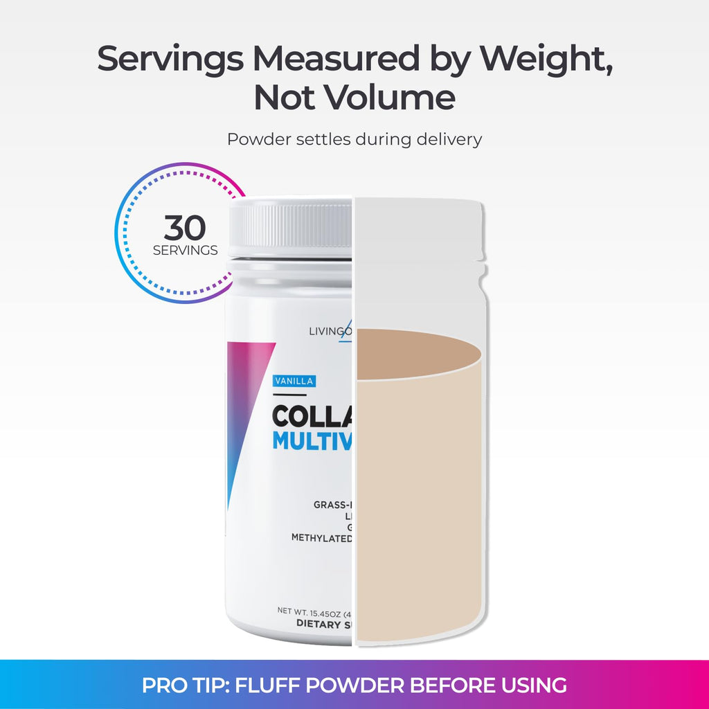 Livingood Daily Collagen Powder – Grass-Fed Peptides

