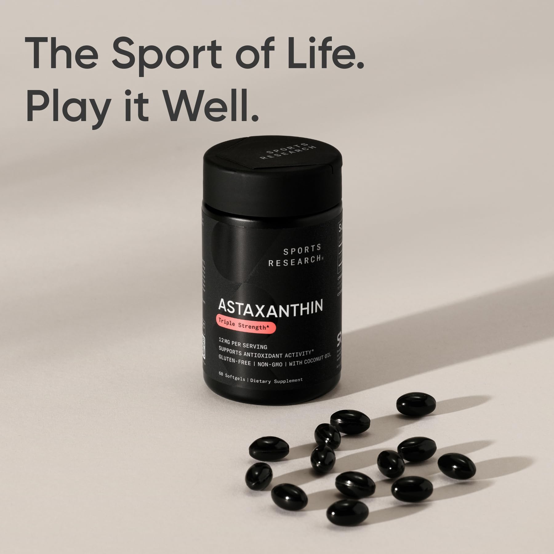 Astaxanthin with Organic Coconut Oil by Sports Research

