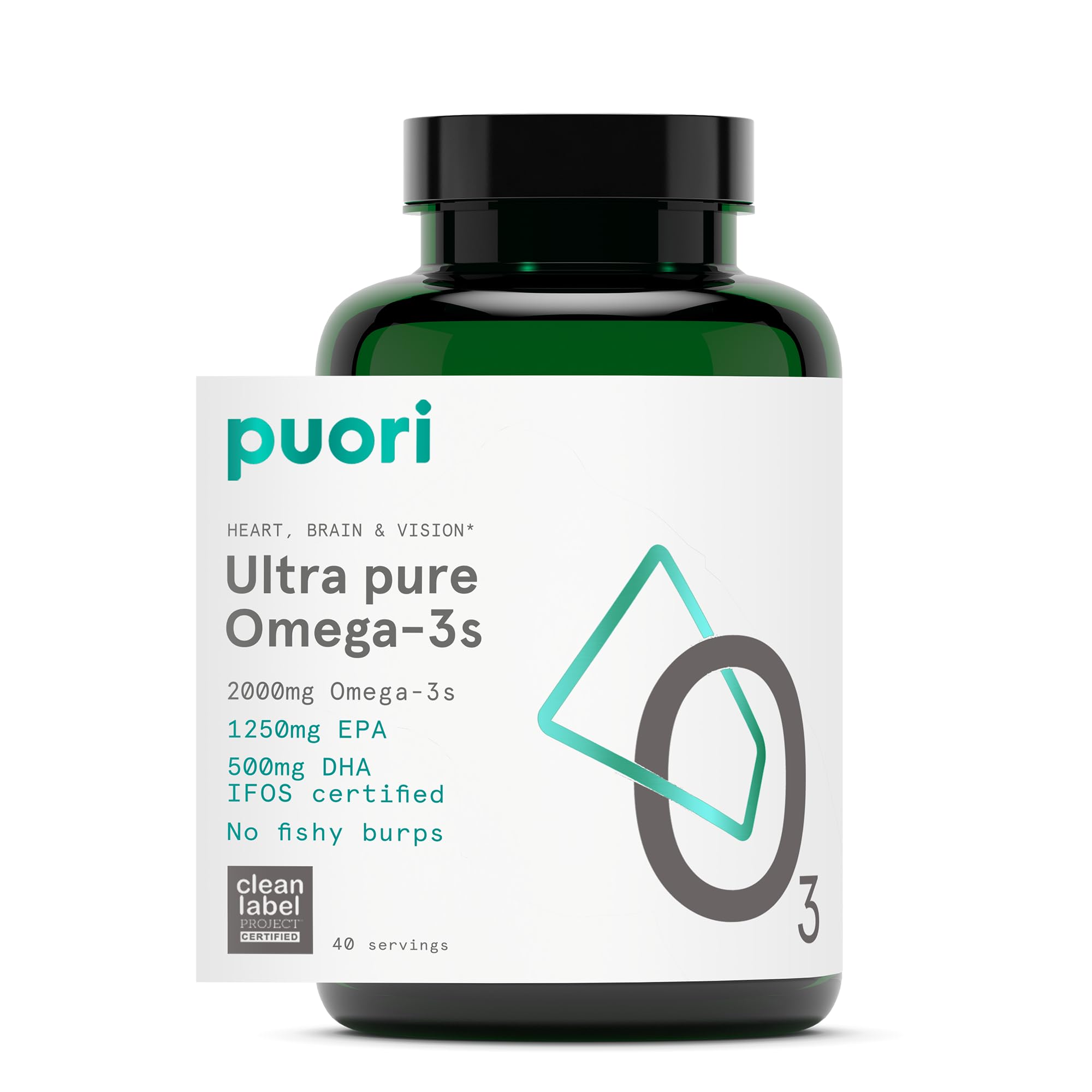 Puori Omega-3 Fish Oil | Ultra Purity Burpless

