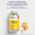 Solaray Calcium Citrate 1000 mg Chelated Calcium Supplement

