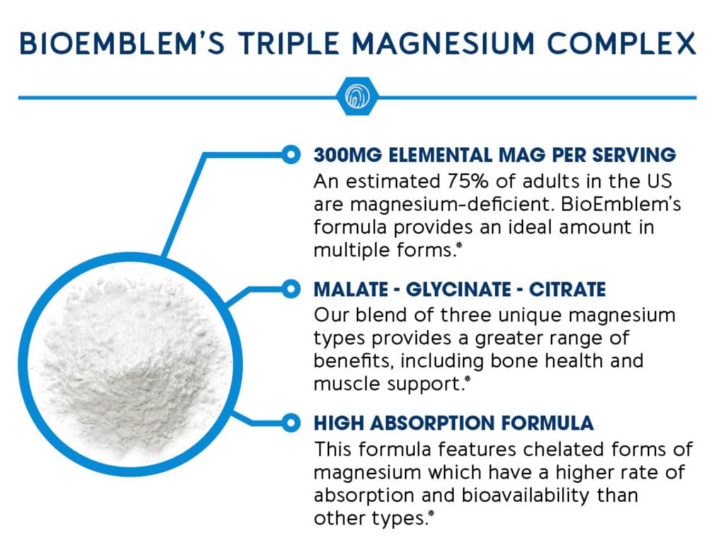 BioEmblem Triple Magnesium Complex|Glycinate Malate Citrate

