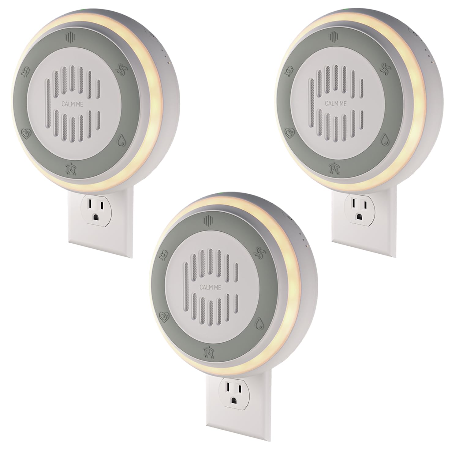 Calm Me Plug-In Noise Machine with 20 Sounds and Night Light