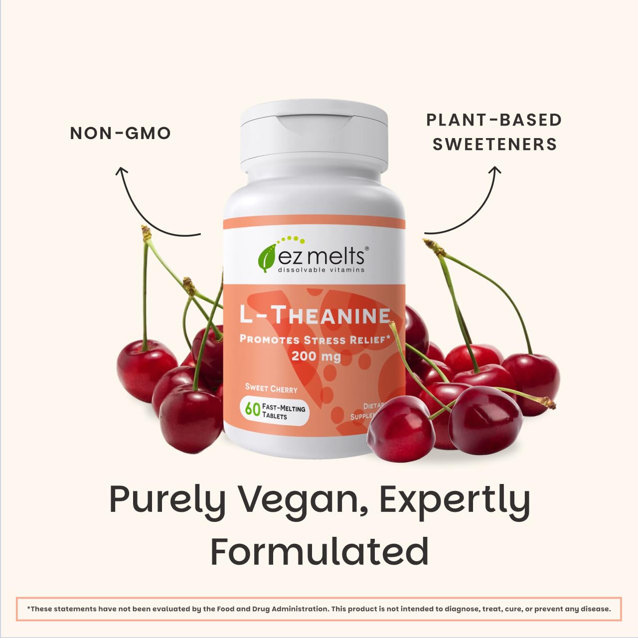 EZ Melts L-Theanine 200 mg – Stress & Relaxation

