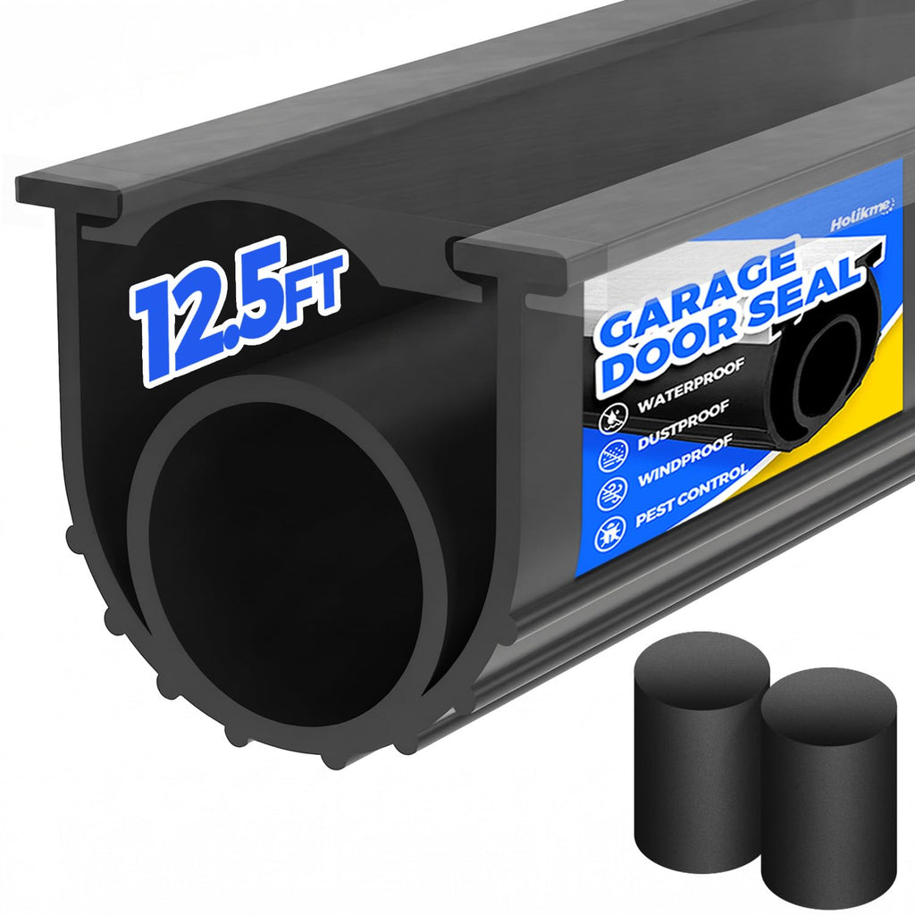 Holikme EPDM Garage Door Bottom Seal with Universal T-End Track
