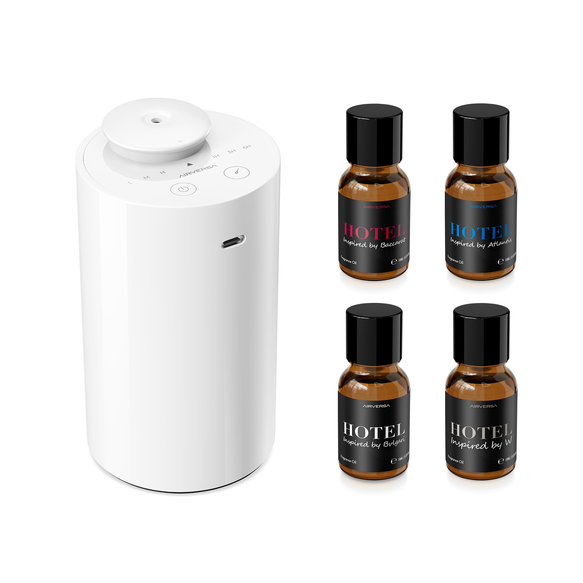 Airversa Waterless Diffuser for Essential Oils – Battery-Powered Car Diffuser
