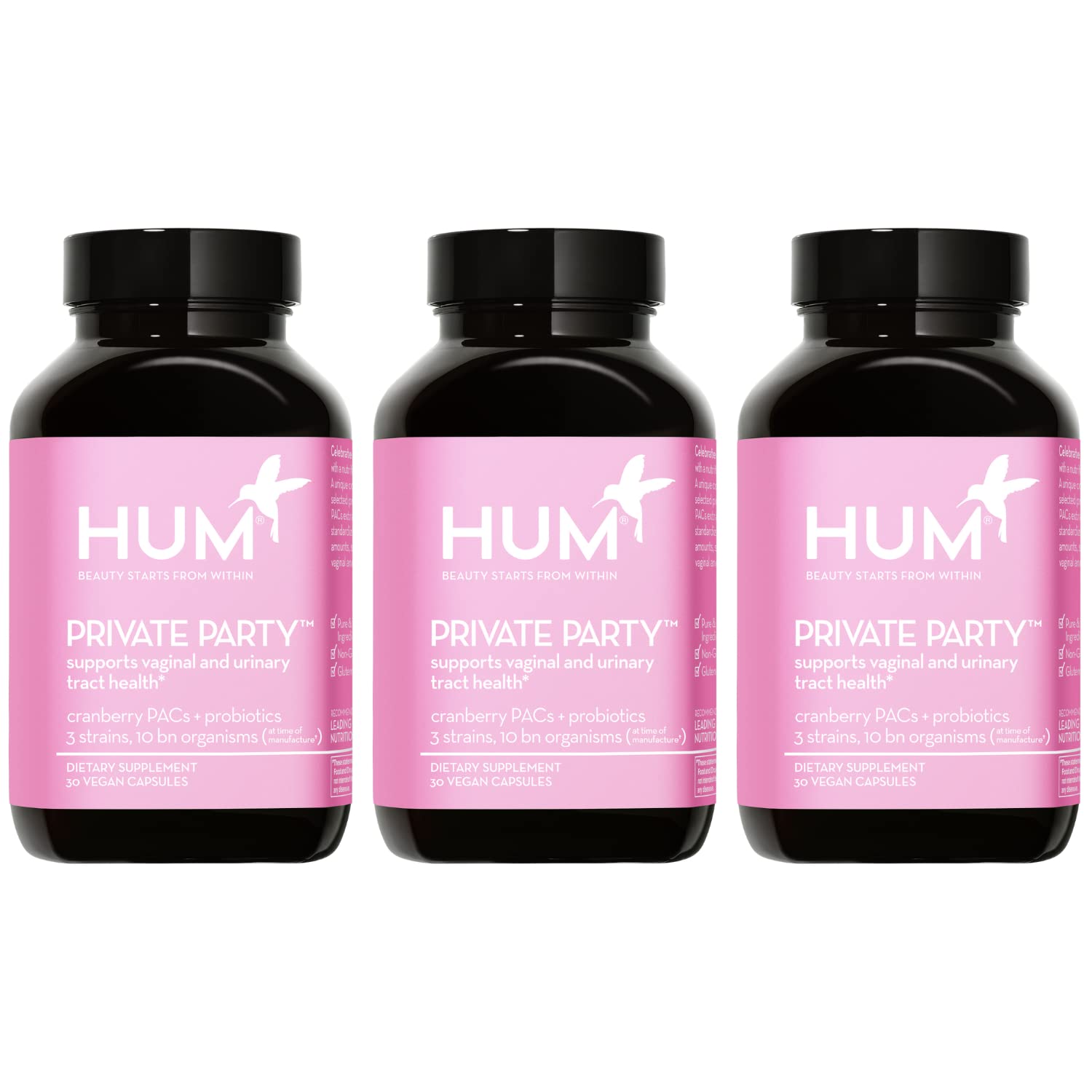 HUM Vaginal Probiotics for Women with Cranberry & Lactobacillus