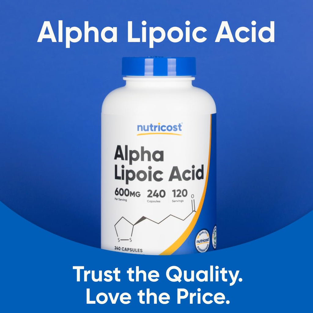 Nutricost Alpha Lipoic Acid 600mg Dietary Supplement

