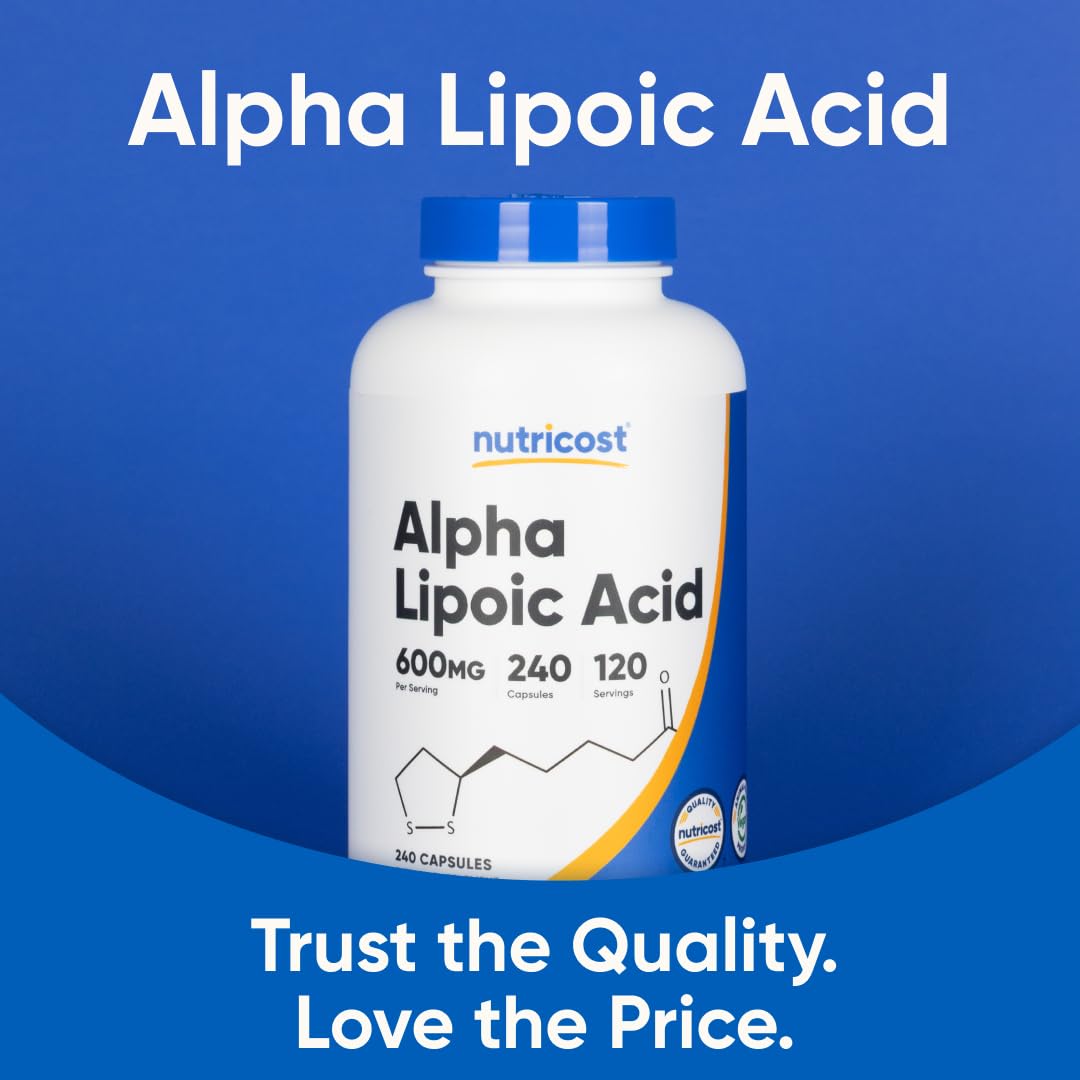 Nutricost Alpha Lipoic Acid 600mg Dietary Supplement

