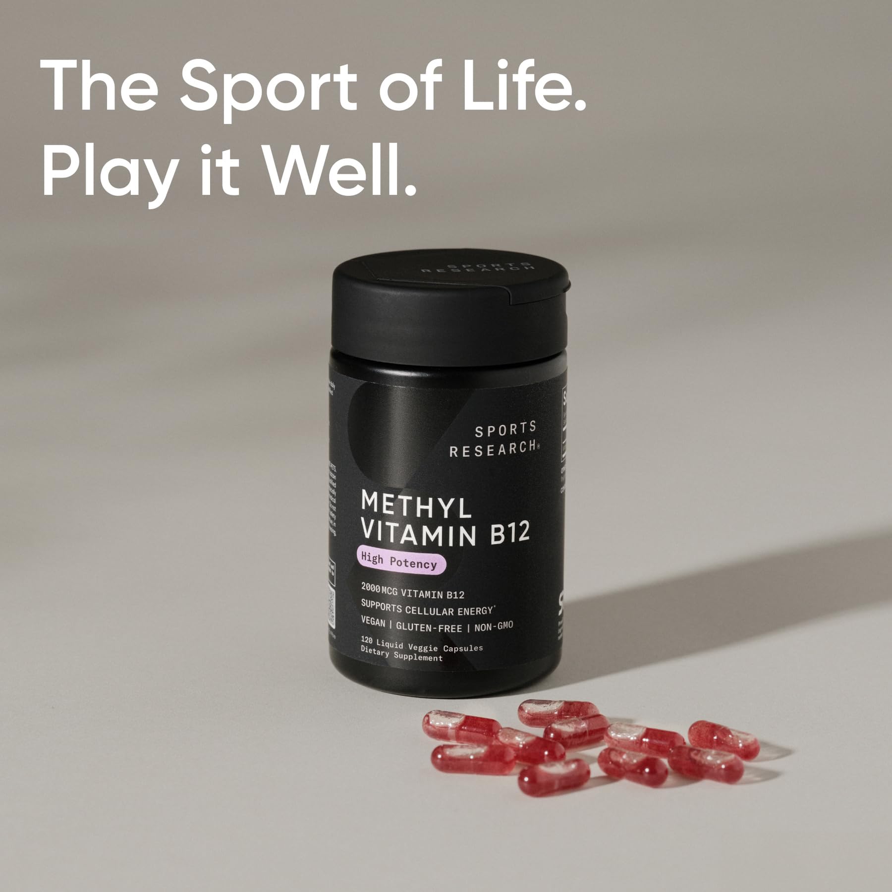 Sports Research Methylcobalamin B12 Liquid Veggie Capsule

