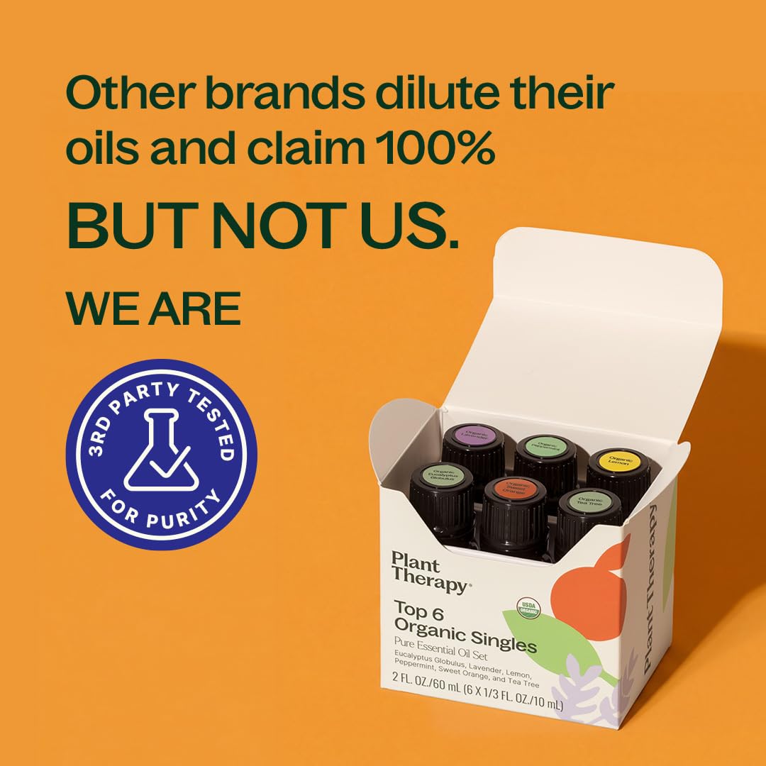 Plant Therapy Organic Essential Oil Set | Therapeutic Grade


