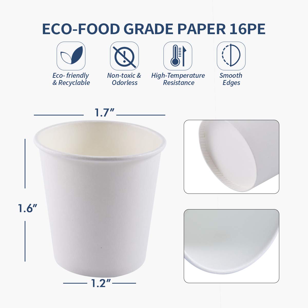 Turbo Bee Disposable Paper Cups for Espresso Shots

