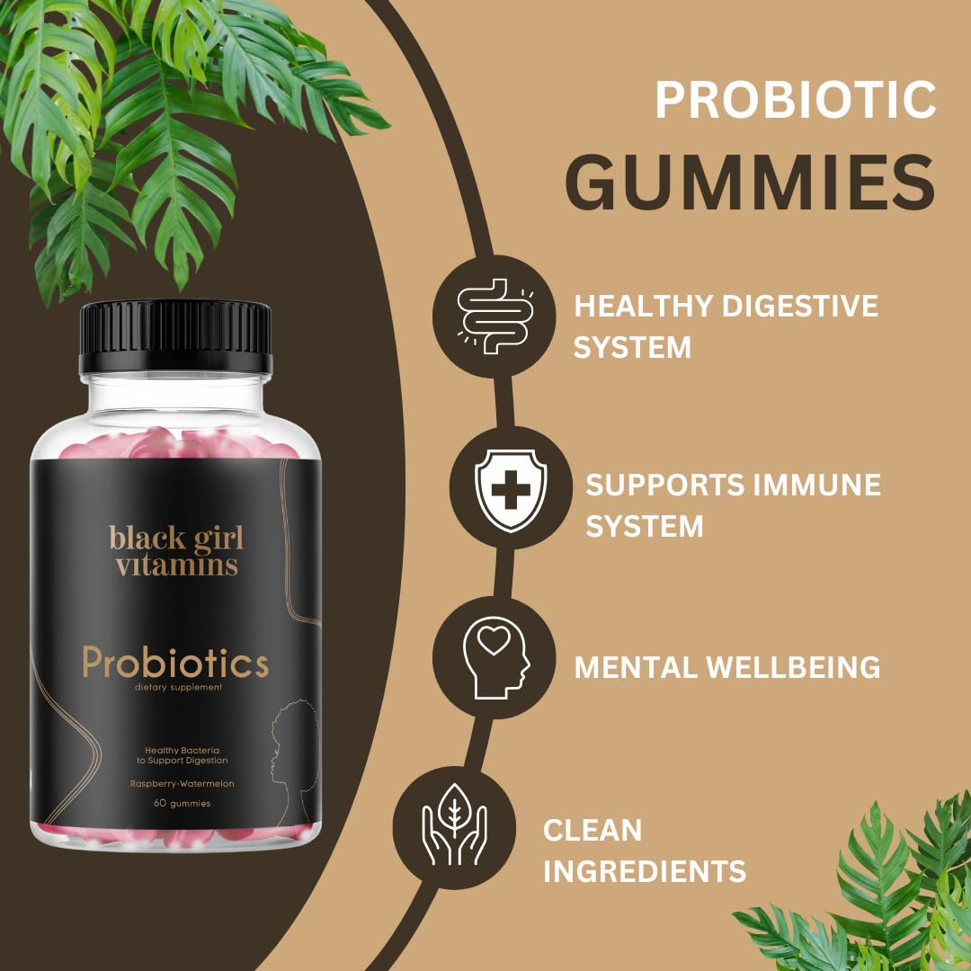 Black Girl Vitamins Probiotic Gummies | Digestive Health

