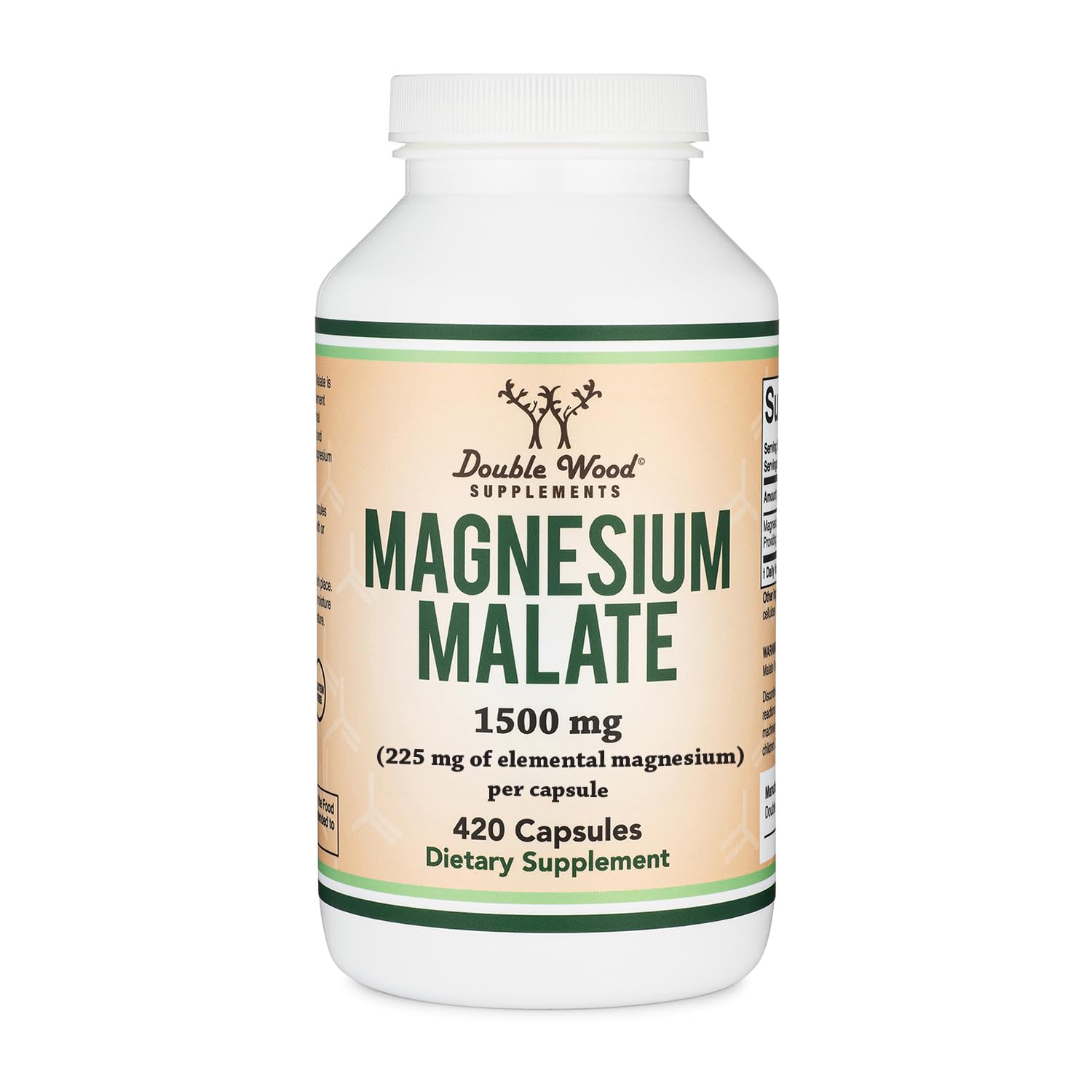 Double Wood Supplements Magnesium Malate Capsules - 1500 mg

