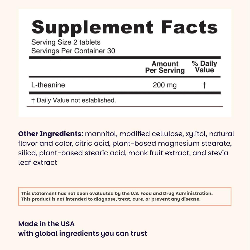 EZ Melts L-Theanine 200 mg – Stress & Relaxation

