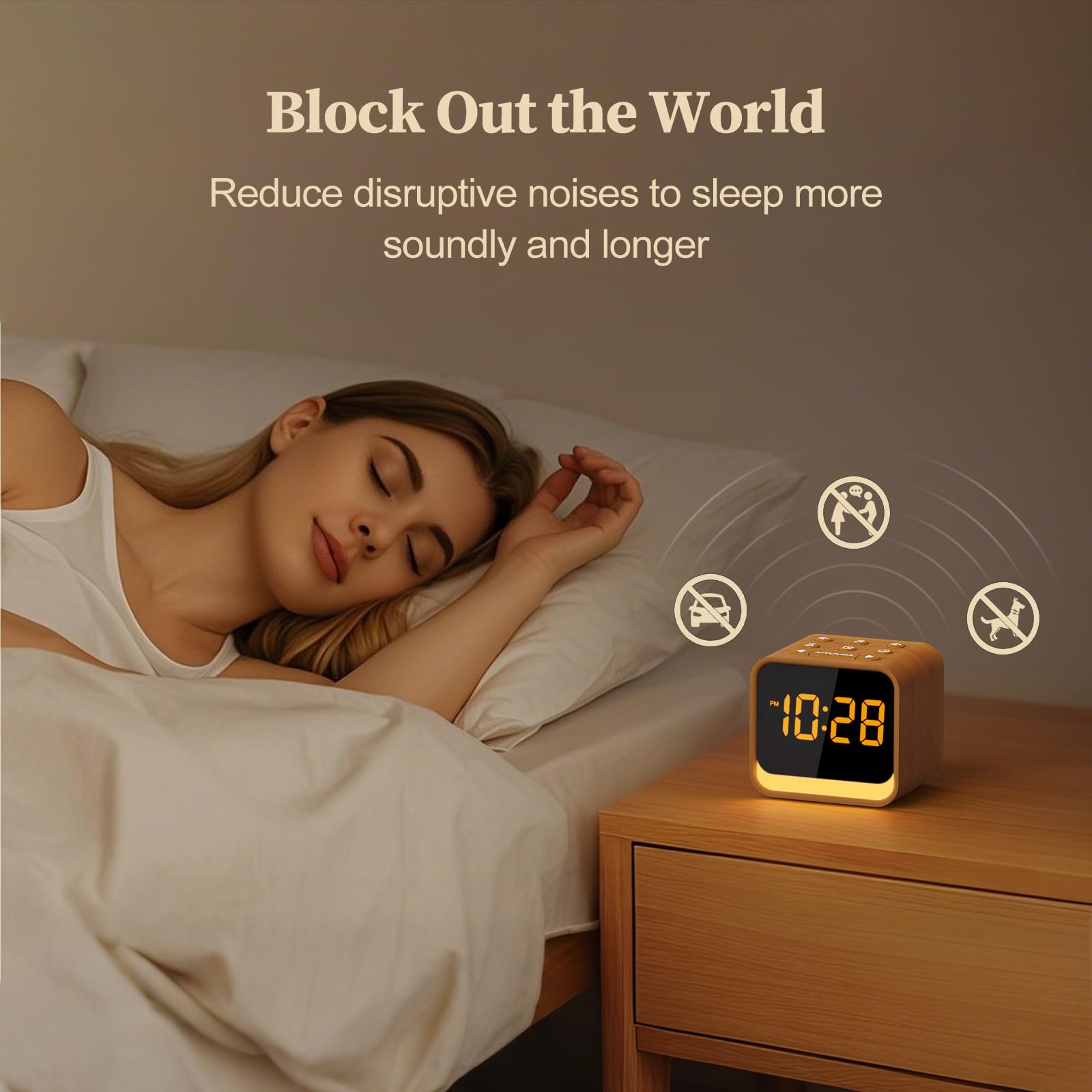 Sound Machine Alarm Clock by Housbay | Gentle Wake


