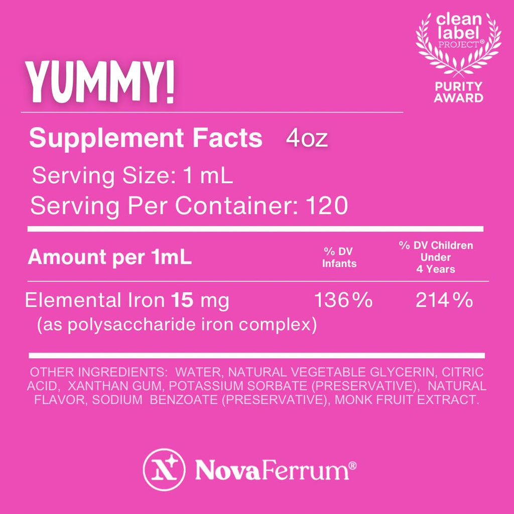 NovaFerrum Yummy Liquid Iron for Infants&Toddlers | 15 mg/mL

