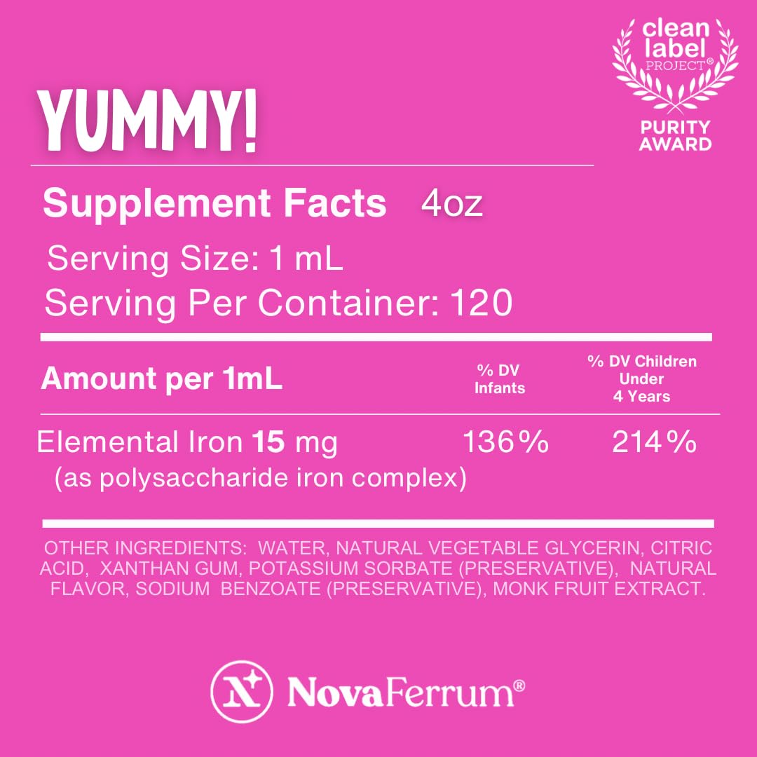 NovaFerrum Yummy Liquid Iron for Infants&Toddlers | 15 mg/mL


