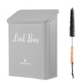 SUBEKYU Magnetic Lint Bin for Laundry Room - Wall-Mounted Lint Box with Lid