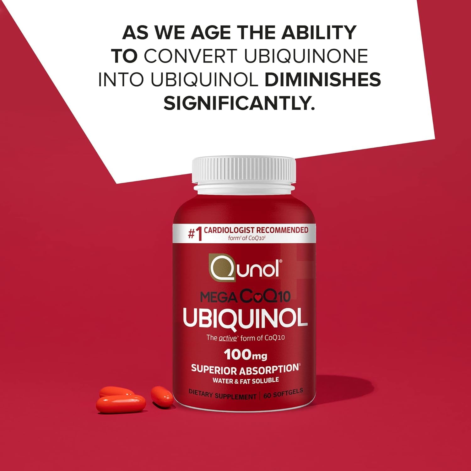 Qunol Mega Ubiquinol CoQ10 Supplement | Superior Absorption

