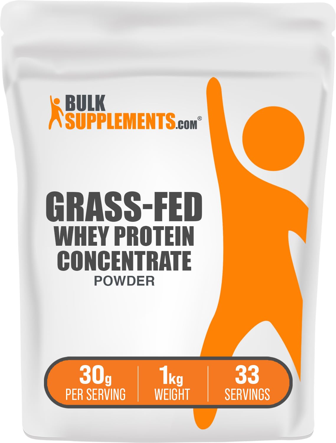 BulkSupplements Grass Fed Whey Protein Powder