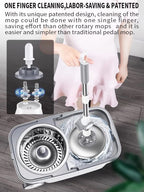 Michao Spin Mop Bucket Deluxe Floor Cleaning System


