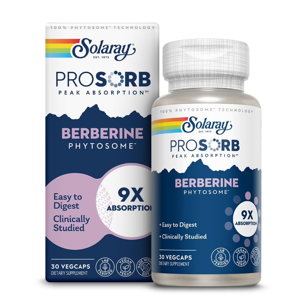 Solaray Berberine Phytosome Supplement – 9X Absorption

