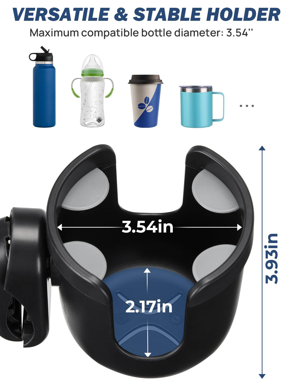 JOYTUTUS Wheelchair Cup Holder for Walker Stroller & Scooter

