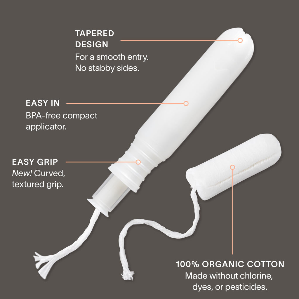 Cora Organic Cotton Feminine Care with Easy-Grip Applicator

