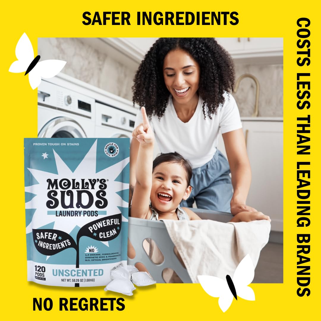 Molly's Suds Laundry Detergent Pods for Sensitive Skin

