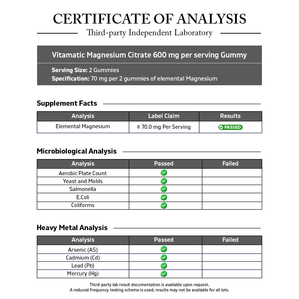 Vitamatic Magnesium Gummies 600 mg – Vegan Raspberry

