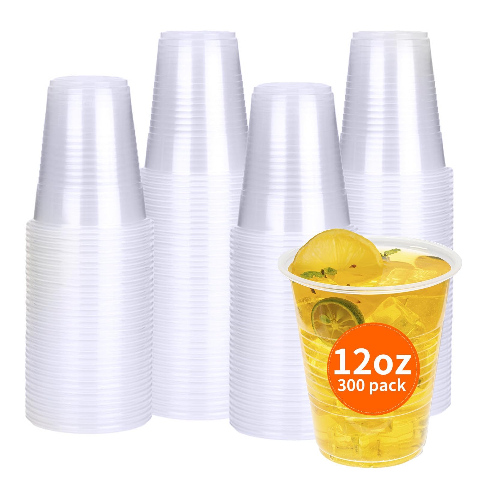 RACETOP Clear Disposable Plastic Cups for Parties