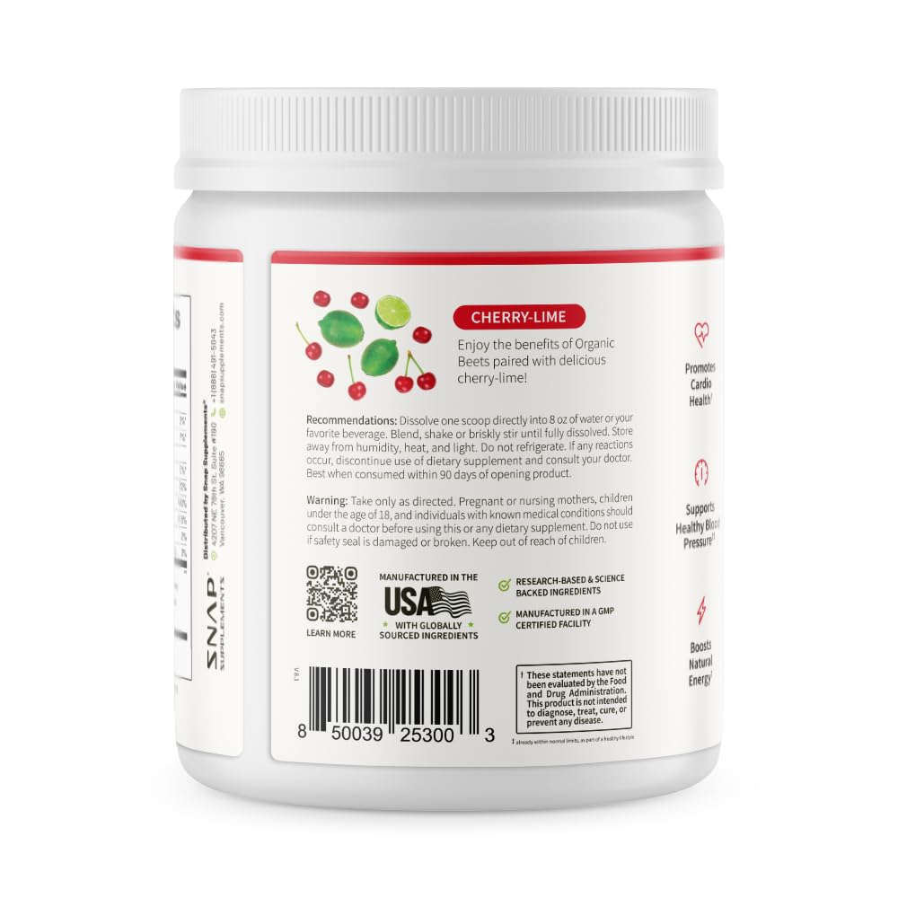 Beet Root Nitric Oxide Supplement - Snap Supplements

