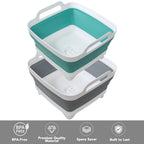 Collapsible Dishpan with Drain Plug – Portable Wash Basin

