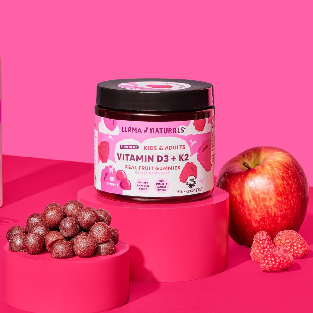 Llama Naturals Vitamin D3 Gummies - Vegan Real Fruit

