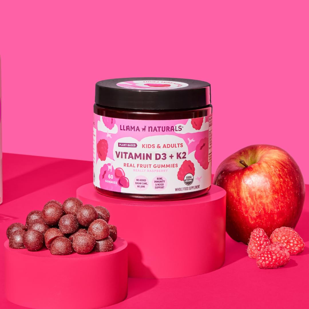 Llama Naturals Vitamin D3 Gummies - Vegan Real Fruit

