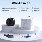 CXRUY Ultrasonic Retainer Cleaner - 45KHz Dental Cleaner


