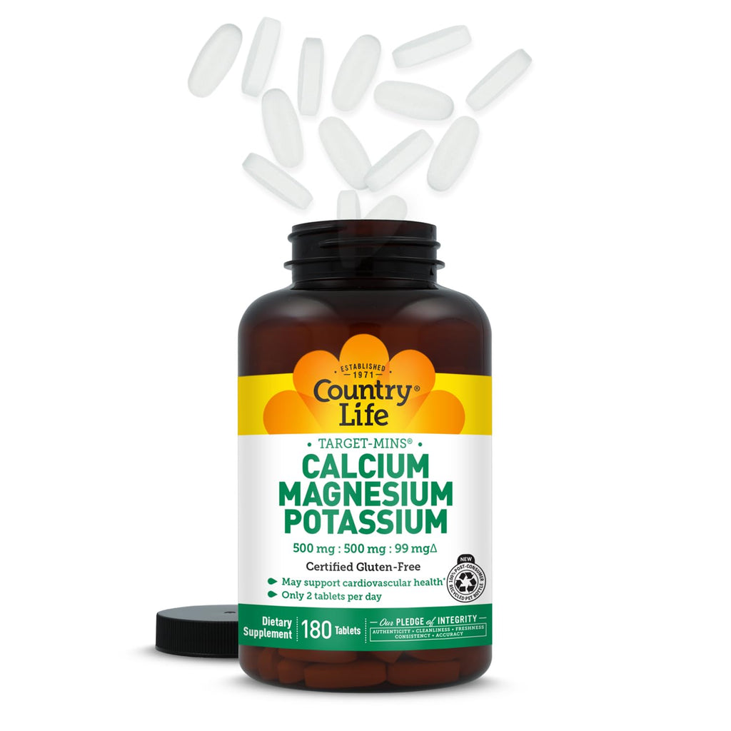 Country Life Target Mins Calcium Magnesium Potassium Supplement

