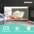JINVOGREEN Bagasse Paper Bowls - Compostable Microwave Safe

