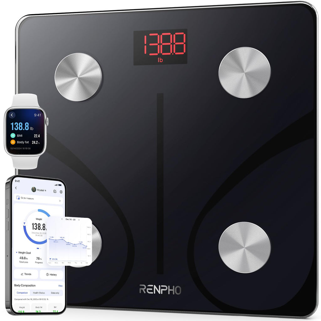 RENPHO Smart Scale for Body Weight | Bluetooth App Sync

