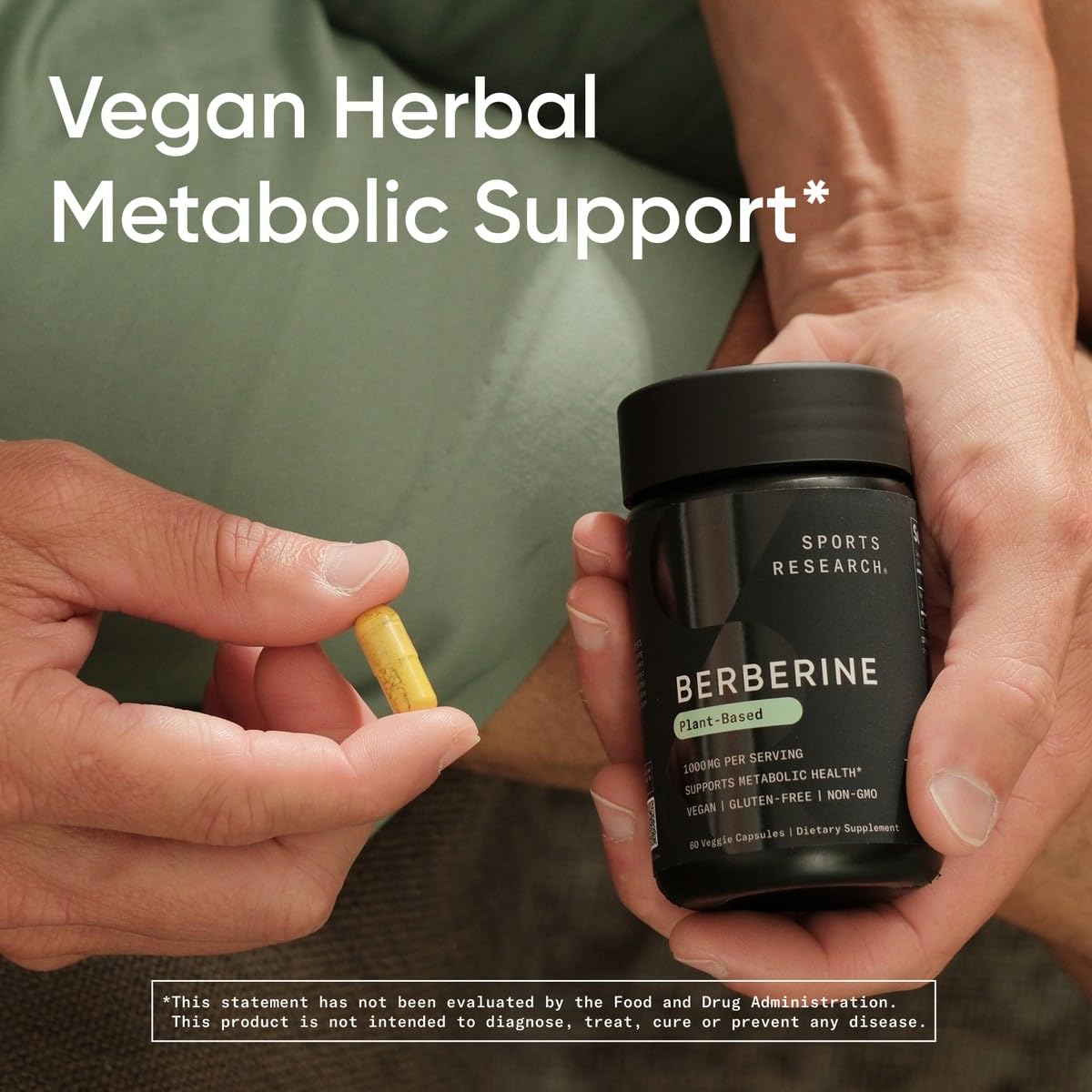 Sports Research Berberine 1000 mg Veggie Capsule - Vegan


