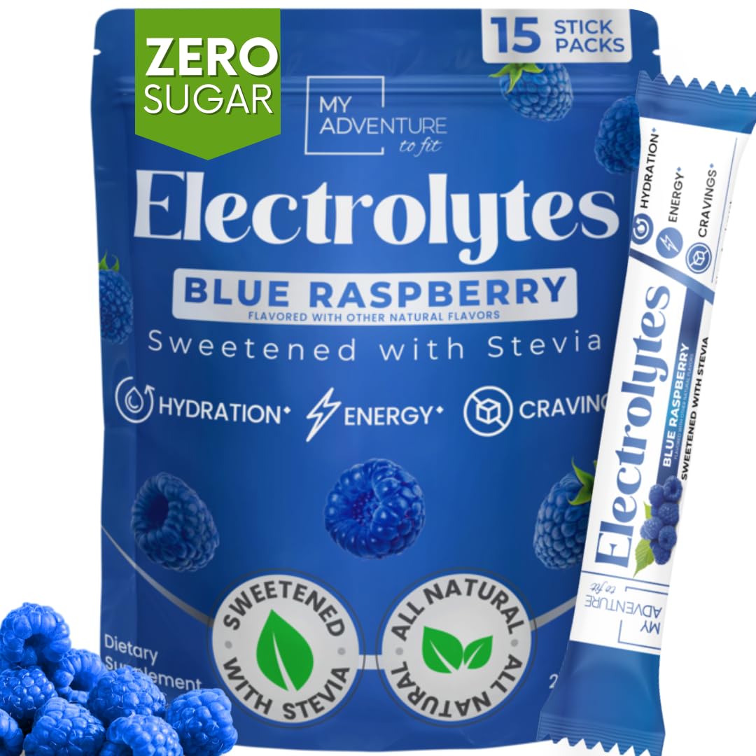 Blue Raspberry Electrolyte Powder Zero Sugar - Caffeine Free & Vegan