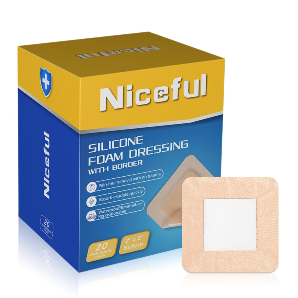 Niceful Silicone Foam Dressing with Border | Wound Care

