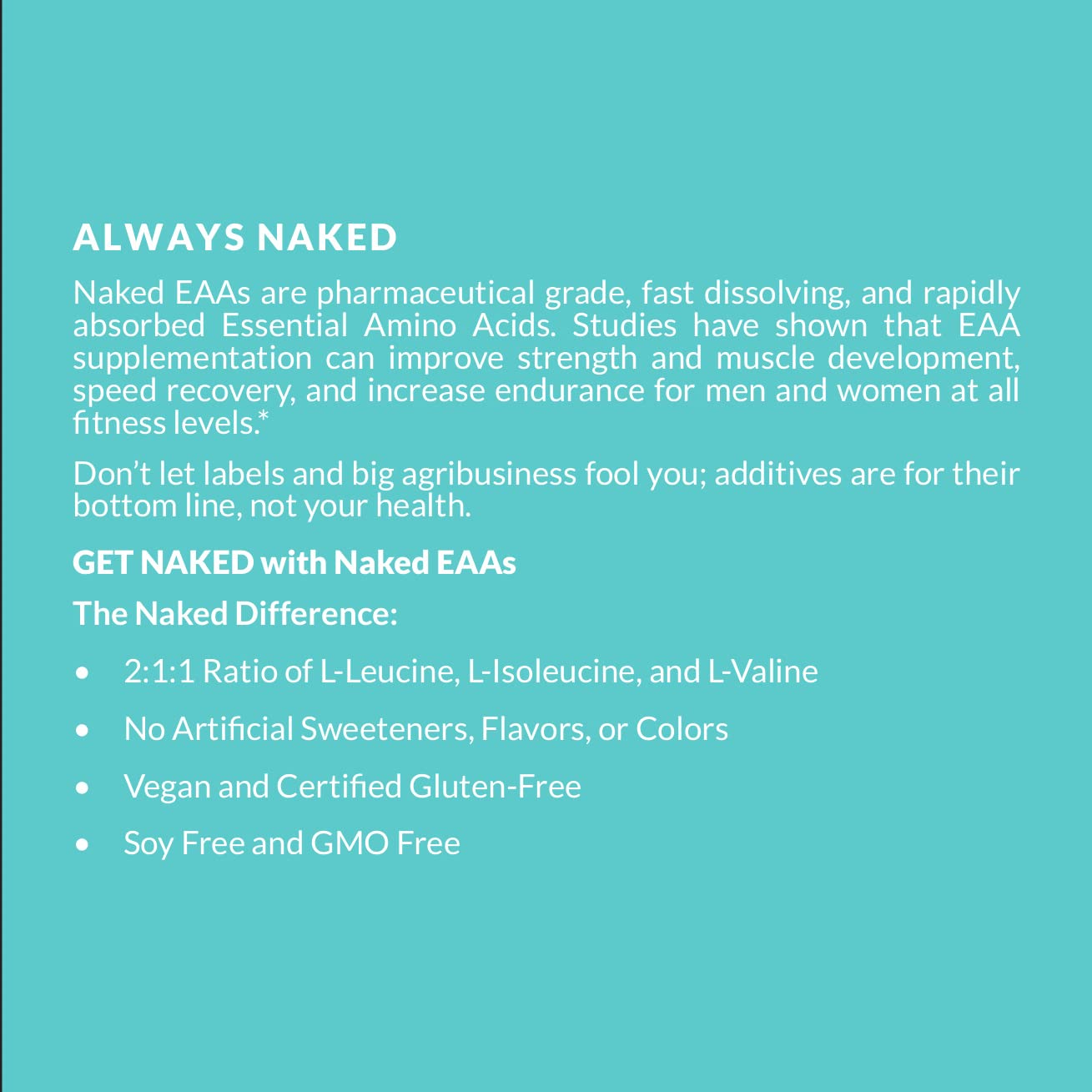 NAKED EAAs Amino Acids Powder - Essential Amino Acids

