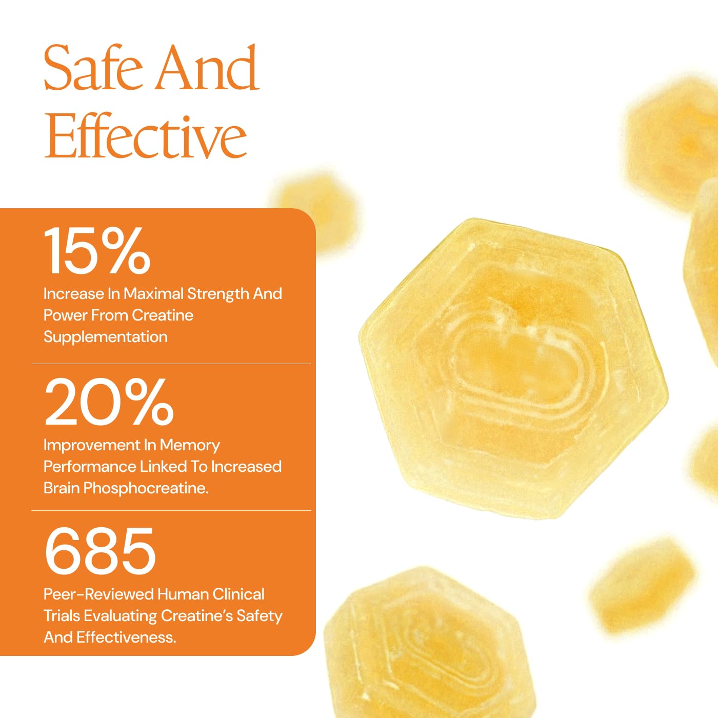 Creatine Monohydrate Gummies – Vegan Gluten-Free


